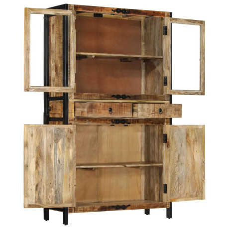 vidaXL Hoge kast 100x40x175 cm massief ruw mangohout afbeelding2 - 1