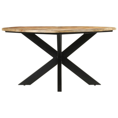 vidaXL Eettafel Ø150x76 cm massief ruw mangohout afbeelding2 - 1