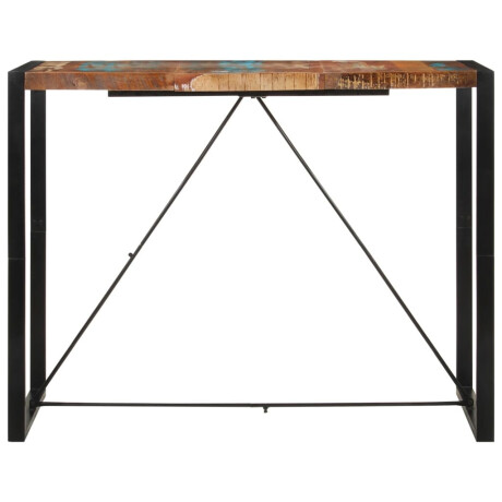 vidaXL Bartafel 140x70x110 cm gerecycled massief hout afbeelding2 - 1