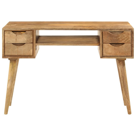 vidaXL Bureau met lades 110x47x76 cm massief mangohout afbeelding2 - 1