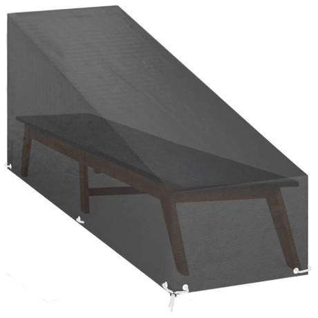 vidaXL Ligbedhoes met 12 oogjes 205x75x40/70 cm polyetheen afbeelding2 - 1