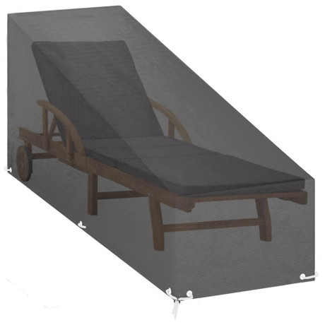 vidaXL Ligbedhoes met 12 oogjes 200x65x35/60 cm polyetheen afbeelding2 - 1