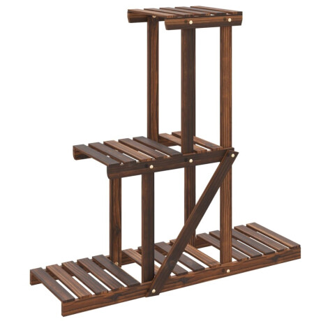 vidaXL Plantenstandaard 81x25x75,5 cm massief vurenhout afbeelding2 - 1
