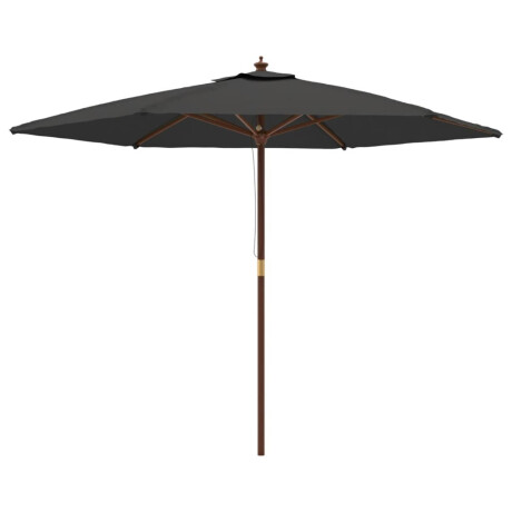 vidaXL Parasol met houten paal 299x240 cm antracietkleurig afbeelding2 - 1