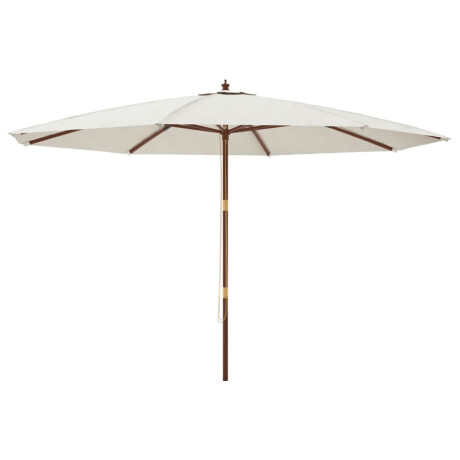 vidaXL Parasol met houten paal 400x273 cm zandkleurig afbeelding2 - 1