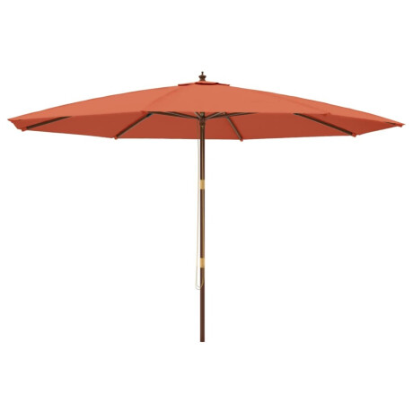 vidaXL Parasol met houten paal 400x273 cm terracottakleurig afbeelding2 - 1