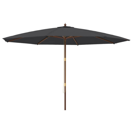 vidaXL Parasol met houten paal 400x273 cm zwart afbeelding2 - 1