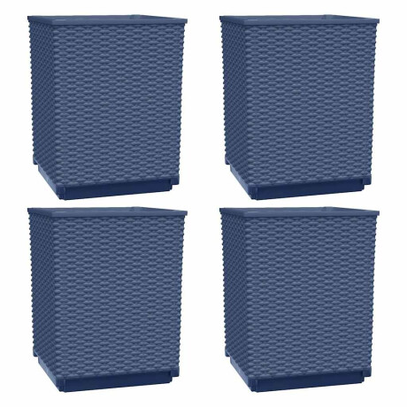vidaXL Plantenbakken 4 st 30x30x37 cm polypropeen blauwgrijs afbeelding2 - 1