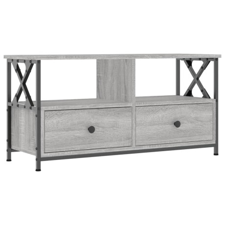 vidaXL Tv-meubel 90x33x45 cm bewerkt hout grijs sonoma eikenkleurig afbeelding2 - 1