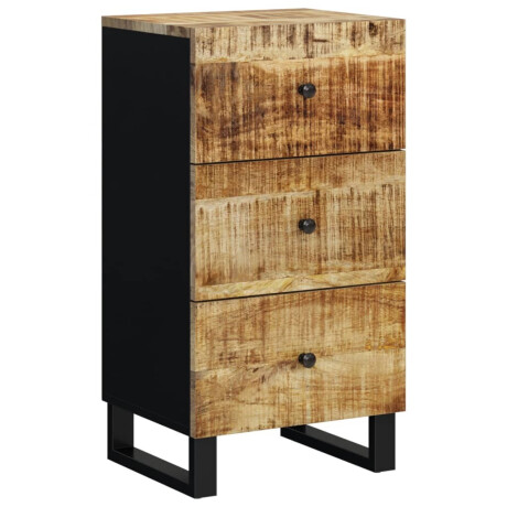 vidaXL Dressoir met 3 lades 40x33,5x75 cm massief mangohout afbeelding2 - 1