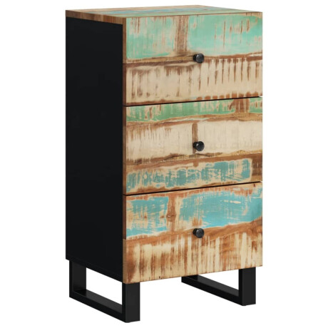 vidaXL Dressoir met 3 lades 40x33,5x75 cm massief gerecycled hout afbeelding2 - 1