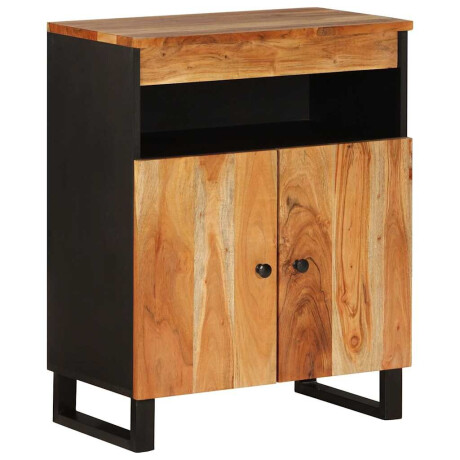 vidaXL Dressoir met 2 deuren 60x33x75 cm massief acaciahout afbeelding2 - 1