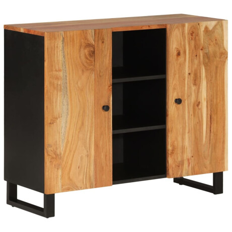 vidaXL Dressoir met 2 deuren 90x33x75 cm massief acaciahout afbeelding2 - 1