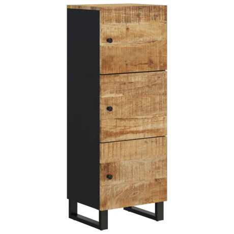 vidaXL Hoge kast met 3 deuren 40x33x110 cm massief mangohout en ijzer afbeelding2 - 1