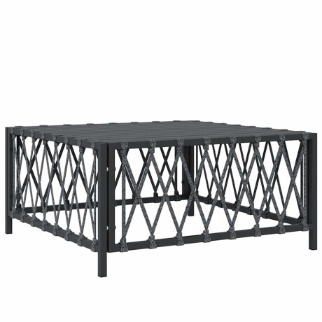 vidaXL Tuintafel 70x70x34 cm geweven stof antracietkleurig afbeelding2 - 1