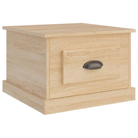 vidaXL Salontafel 50x50x35 cm bewerkt hout sonoma eikenkleurig afbeelding2 - 1