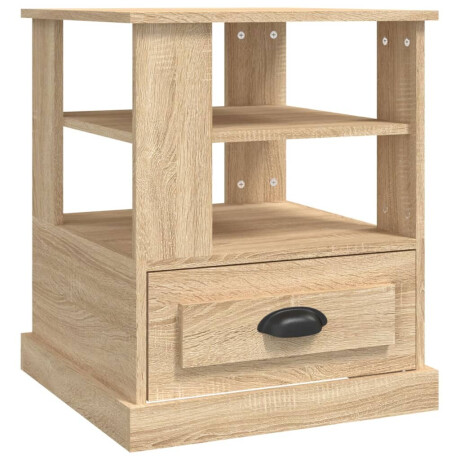vidaXL Bijzettafel 50x50x60 cm bewerkt hout sonoma eikenkleurig afbeelding2 - 1