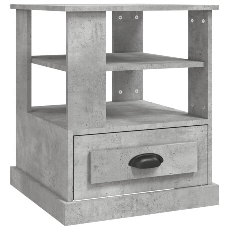 vidaXL Bijzettafel 50x50x60 cm bewerkt hout betongrijs afbeelding2 - 1
