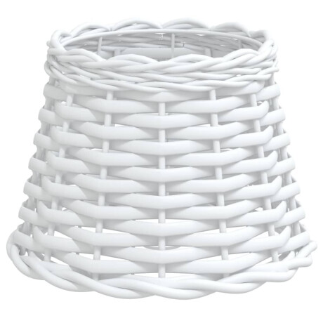 vidaXL Lampenkap Ø20x15 cm wicker wit afbeelding2 - 1