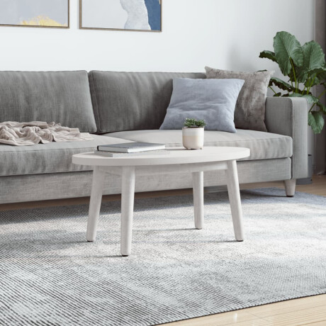 vidaXL Tafelblad ovaal 80x40x2,5 cm massief grenenhout wit afbeelding2 - 1