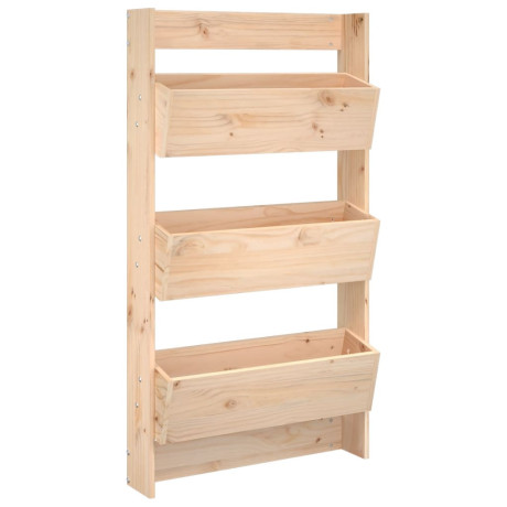 vidaXL Plantenbak wandmontage 3-laags 60x18,5x110 cm grenenhout afbeelding2 - 1