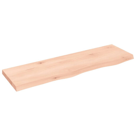 vidaXL Wandschap 100x30x(2-4) cm onbehandeld massief eikenhout afbeelding2 - 1
