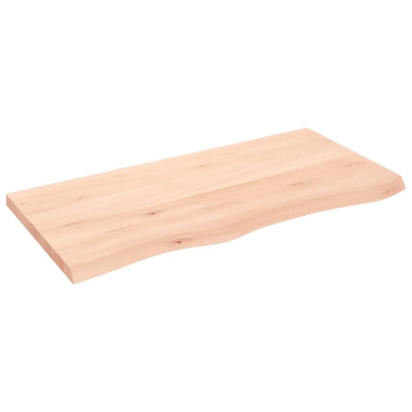 vidaXL Wandschap 100x50x(2-4) cm onbehandeld massief eikenhout afbeelding2 - 1