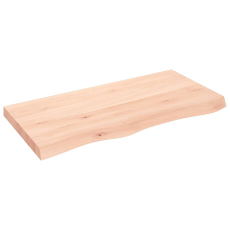 vidaXL Wandschap 100x50x(2-6) cm onbehandeld massief eikenhout afbeelding2 - 1