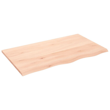 vidaXL Wandschap 100x60x2 cm onbehandeld massief eikenhout afbeelding2 - 1