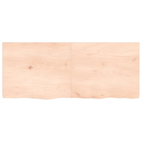vidaXL Wandschap 120x50x(2-4) cm onbehandeld massief eikenhout afbeelding2 - 1
