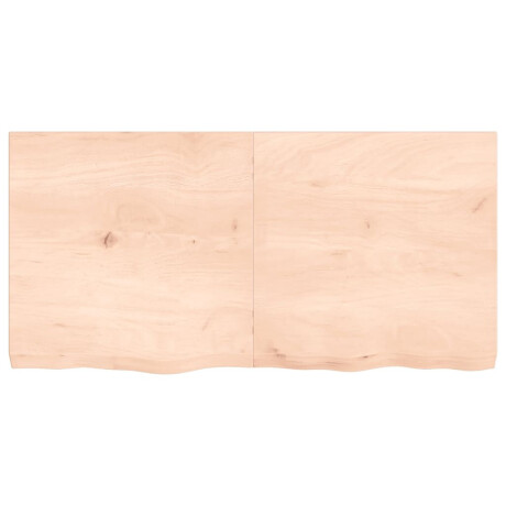 vidaXL Wandschap 120x60x(2-6) cm onbehandeld massief eikenhout afbeelding2 - 1