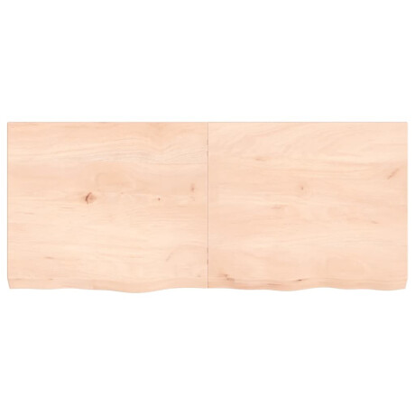 vidaXL Wandschap 140x60x(2-6) cm onbehandeld massief eikenhout afbeelding2 - 1