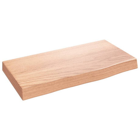 vidaXL Wandschap 40x20x4 cm behandeld massief eikenhout lichtbruin afbeelding2 - 1