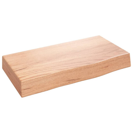 vidaXL Wandschap 40x20x6 cm behandeld massief eikenhout lichtbruin afbeelding2 - 1