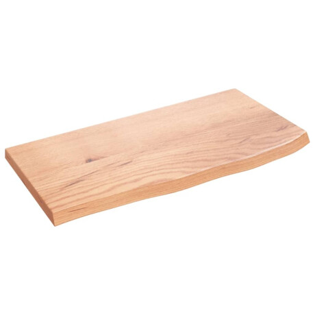 vidaXL Wandschap 60x30x2 cm behandeld massief eikenhout lichtbruin afbeelding2 - 1