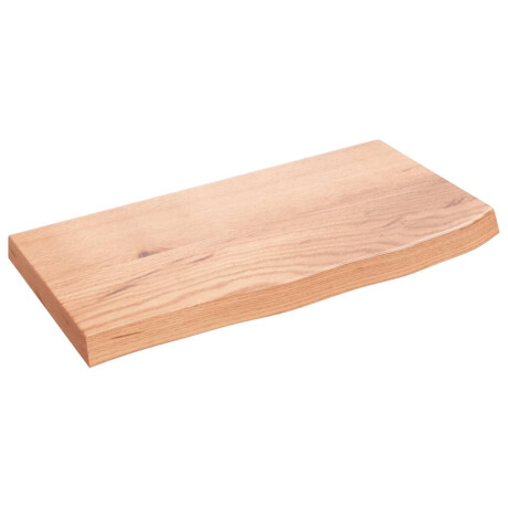 vidaXL Wandschap 60x30x(2-4) cm behandeld massief eikenhout lichtbruin afbeelding2 - 1