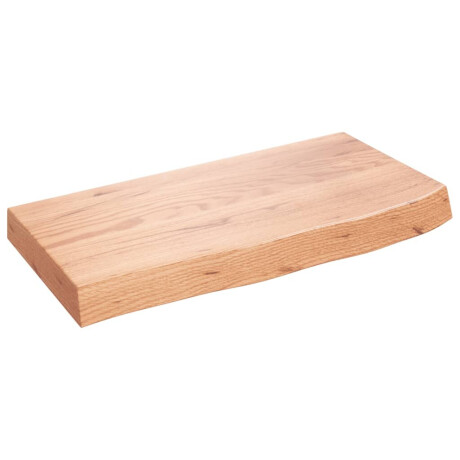 vidaXL Wandschap 60x30x(2-6) cm behandeld massief eikenhout lichtbruin afbeelding2 - 1
