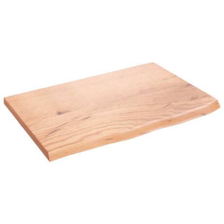 vidaXL Wandschap 60x40x2 cm behandeld massief eikenhout lichtbruin afbeelding2 - 1