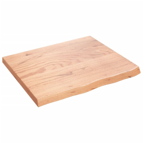vidaXL Wandschap 60x50x(2-4) cm behandeld massief eikenhout lichtbruin afbeelding2 - 1