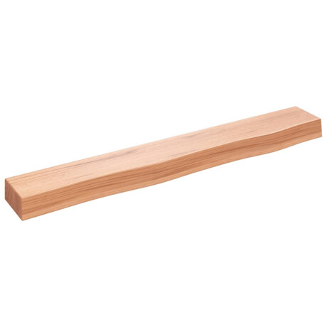 vidaXL Wandschap 80x10x6 cm behandeld massief eikenhout lichtbruin afbeelding2 - 1
