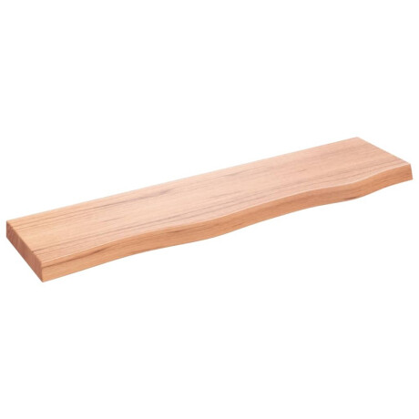 vidaXL Wandschap 80x20x4 cm behandeld massief eikenhout lichtbruin afbeelding2 - 1