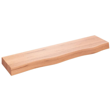vidaXL Wandschap 80x20x6 cm behandeld massief eikenhout lichtbruin afbeelding2 - 1