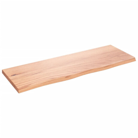 vidaXL Wandschap 80x30x2 cm behandeld massief eikenhout lichtbruin afbeelding2 - 1