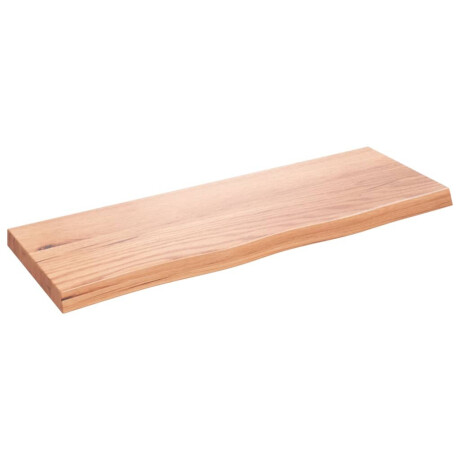 vidaXL Wandschap 80x30x(2-4) cm behandeld massief eikenhout lichtbruin afbeelding2 - 1