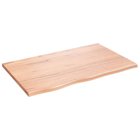 vidaXL Wandschap 80x50x2 cm behandeld massief eikenhout lichtbruin afbeelding2 - 1
