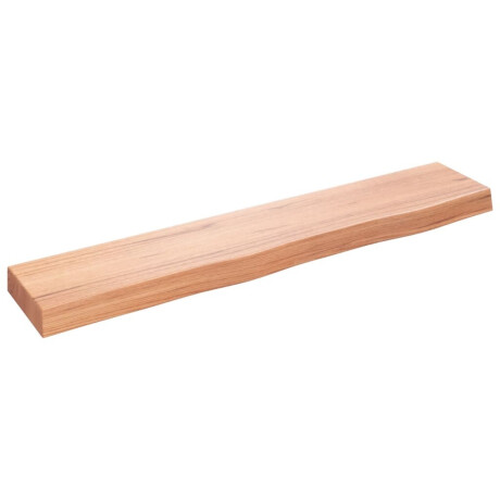 vidaXL Wandschap 100x20x6 cm behandeld massief eikenhout lichtbruin afbeelding2 - 1