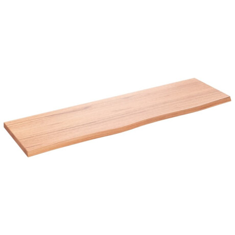 vidaXL Wandschap 100x30x2 cm behandeld massief eikenhout lichtbruin afbeelding2 - 1