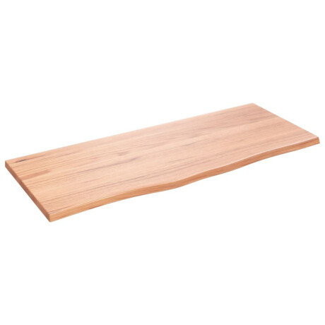 vidaXL Wandschap 100x40x2 cm behandeld massief eikenhout lichtbruin afbeelding2 - 1