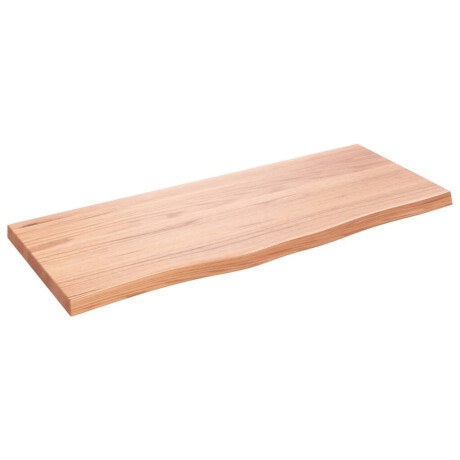 vidaXL Wandschap 100x40x(2-4)cm behandeld massief eikenhout lichtbruin afbeelding2 - 1
