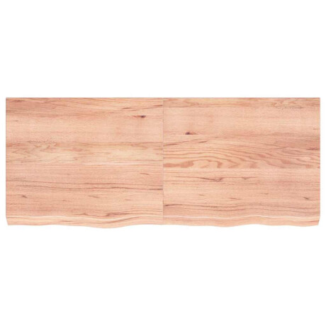 vidaXL Wandschap 120x50x(2-6)cm behandeld massief eikenhout lichtbruin afbeelding2 - 1